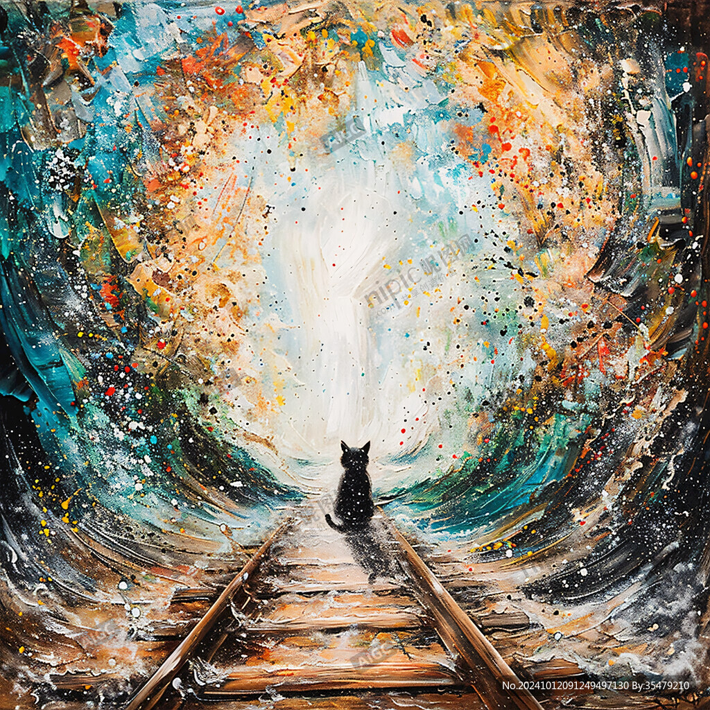 欧式装饰画时光隧道