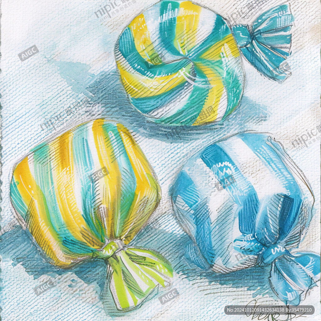 流曲棒棒糖袋子