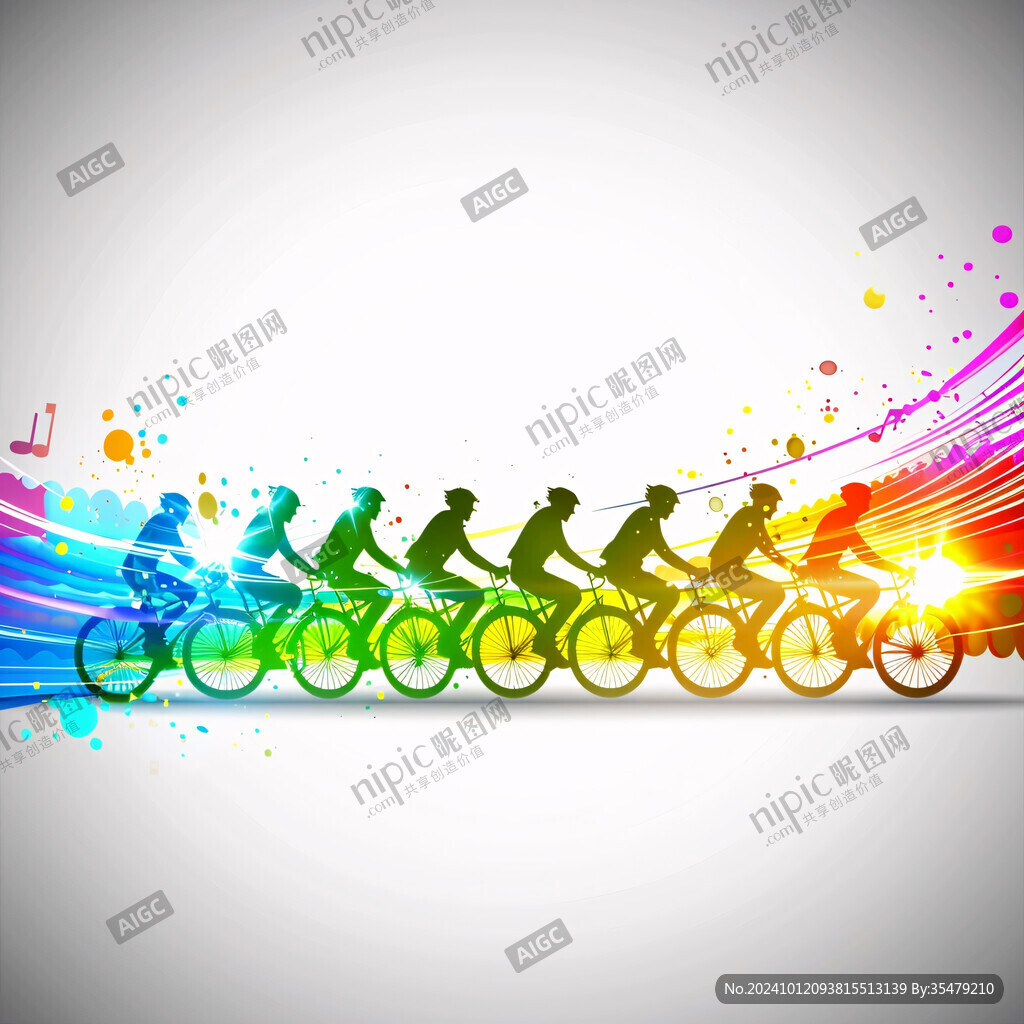 炫彩自行车海报