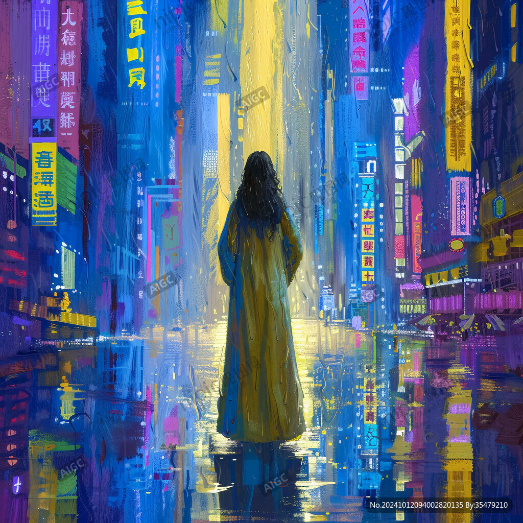 赛博朋克装饰画