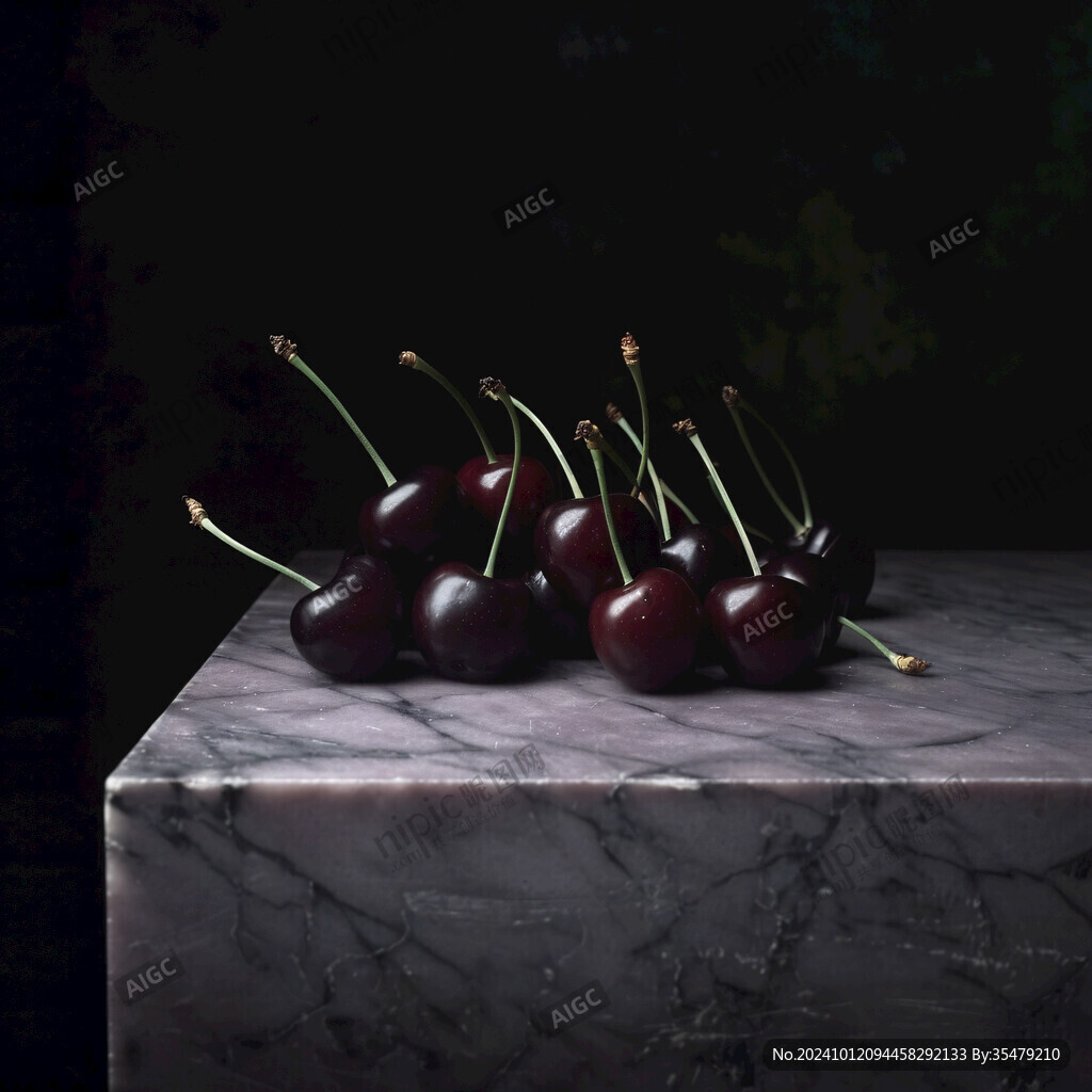 深底上的黄金车厘子