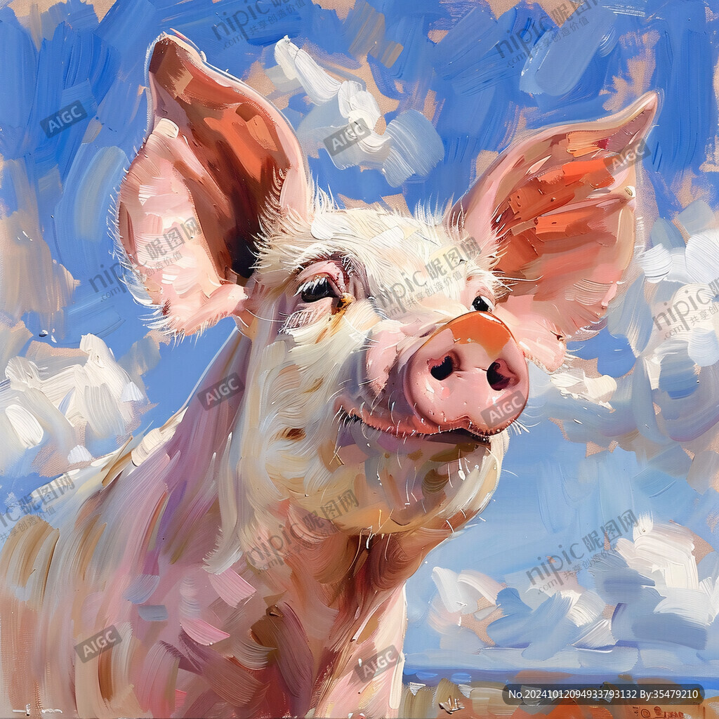 动物水彩画动物油画