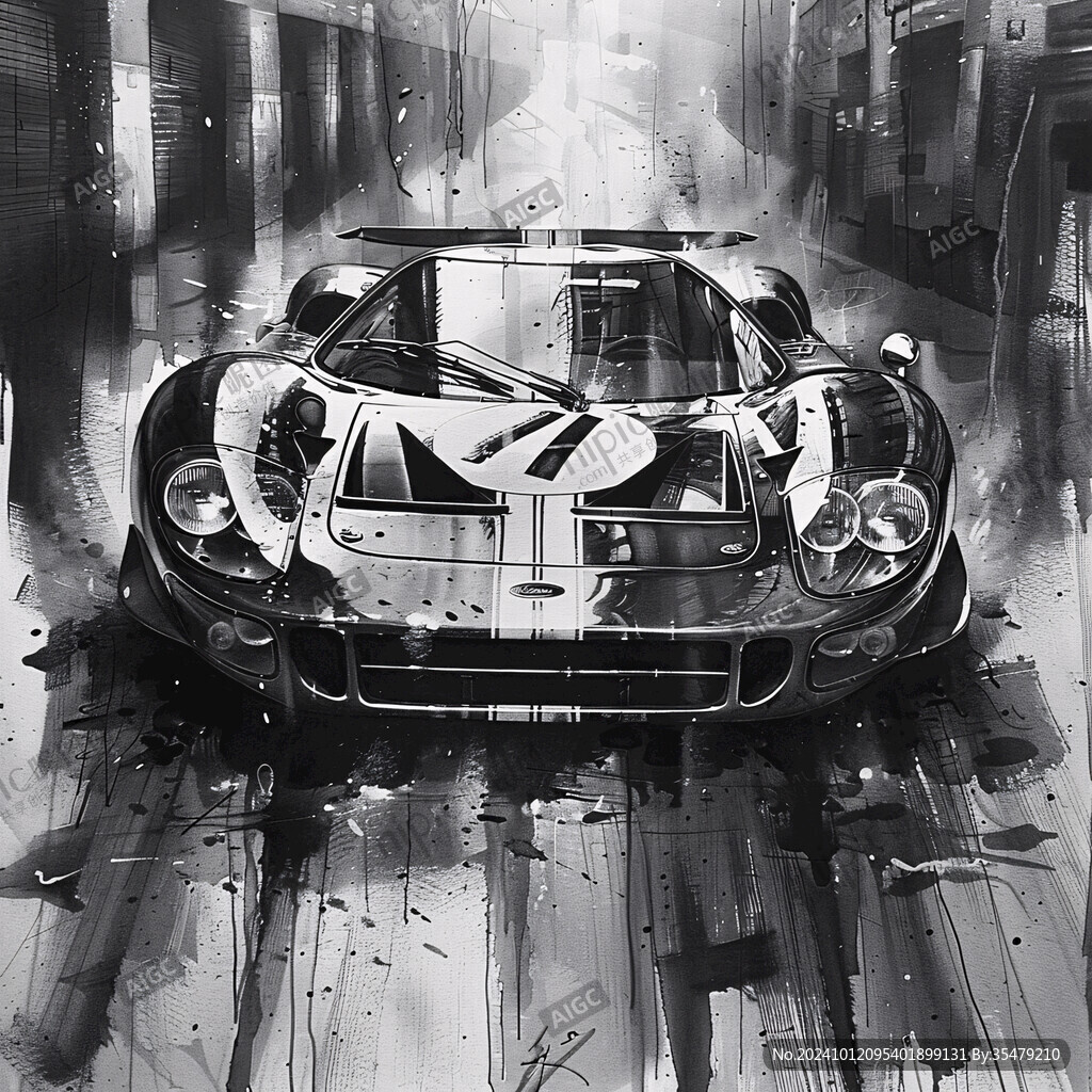 高清手绘汽车