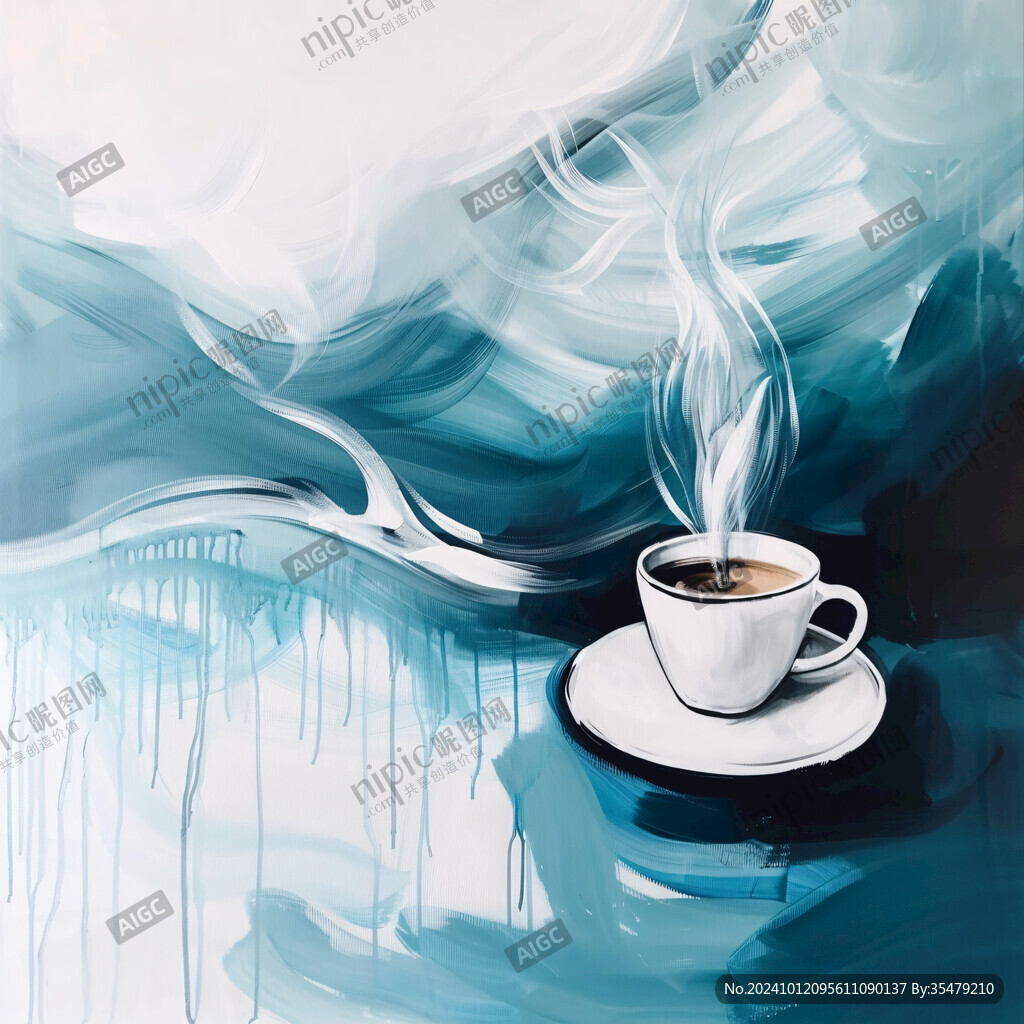 个性咖啡油画