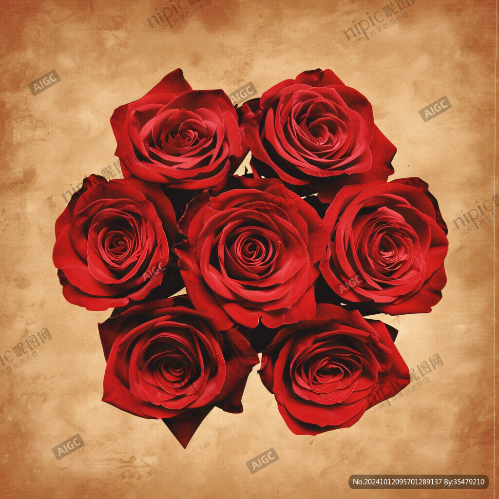 爱心形状玫瑰花背景