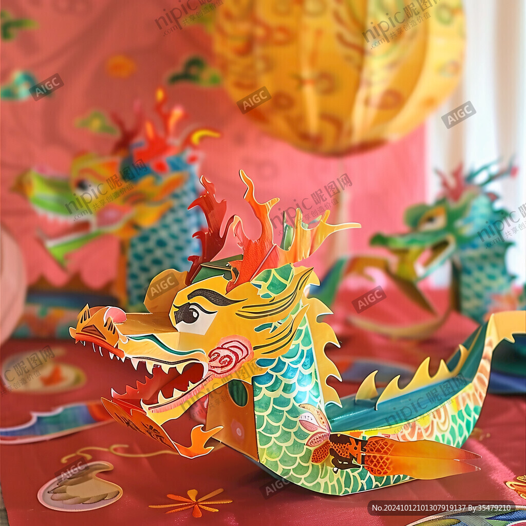 纸扎龙船