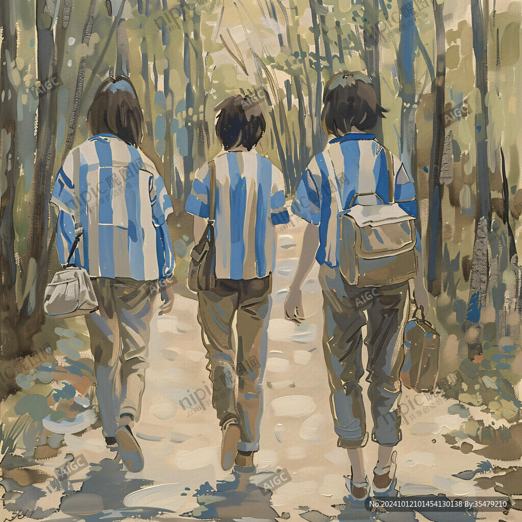 背手散步的好朋友