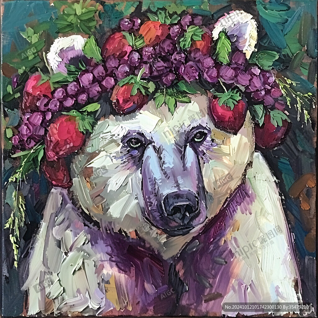 动物水彩画动物油画