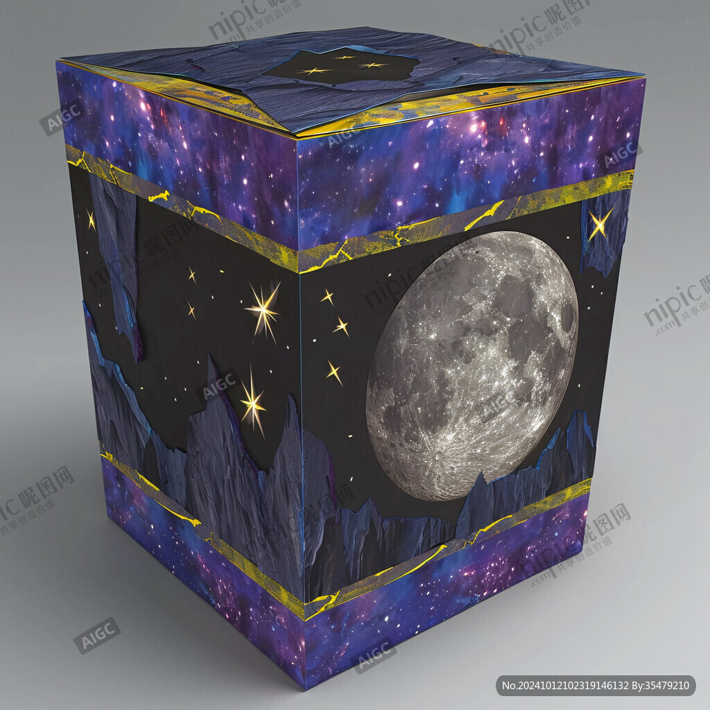 梦幻星空月饼盒