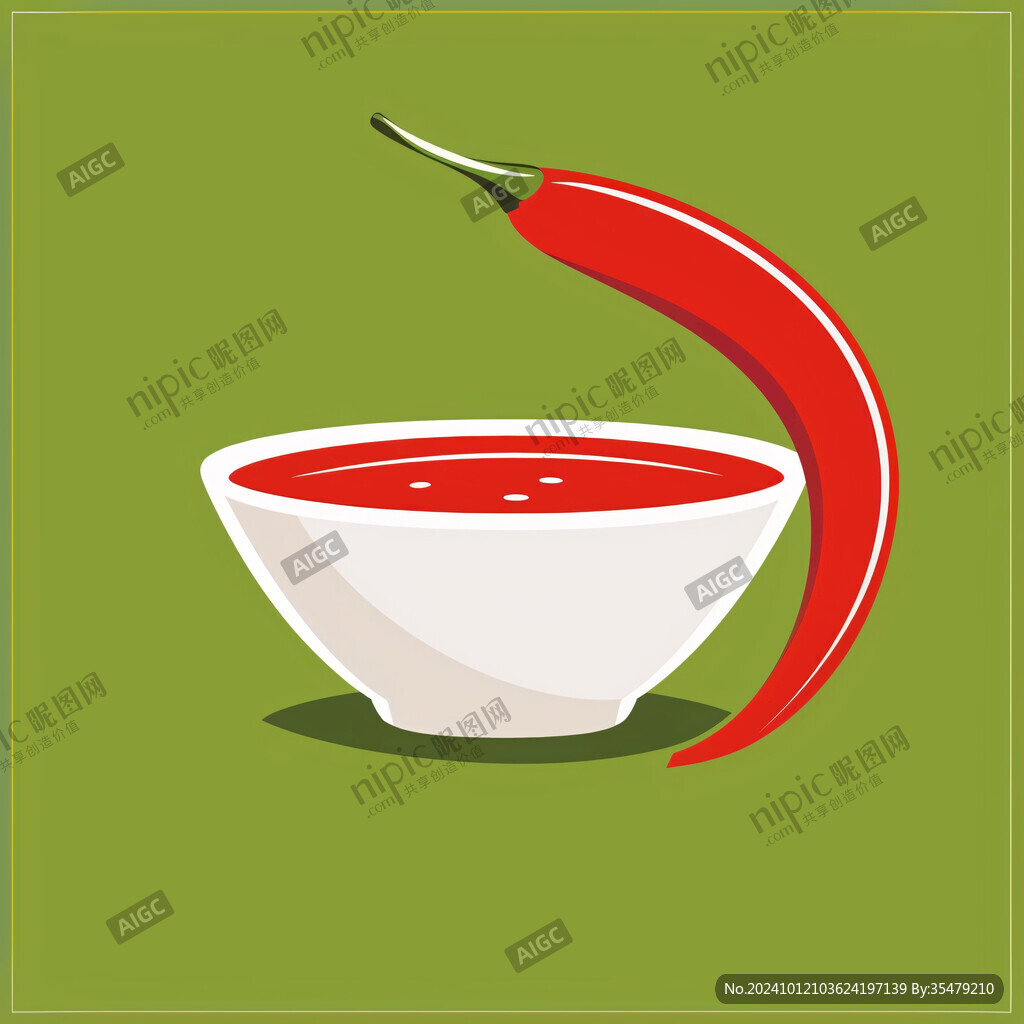 韩国辣椒酱插画