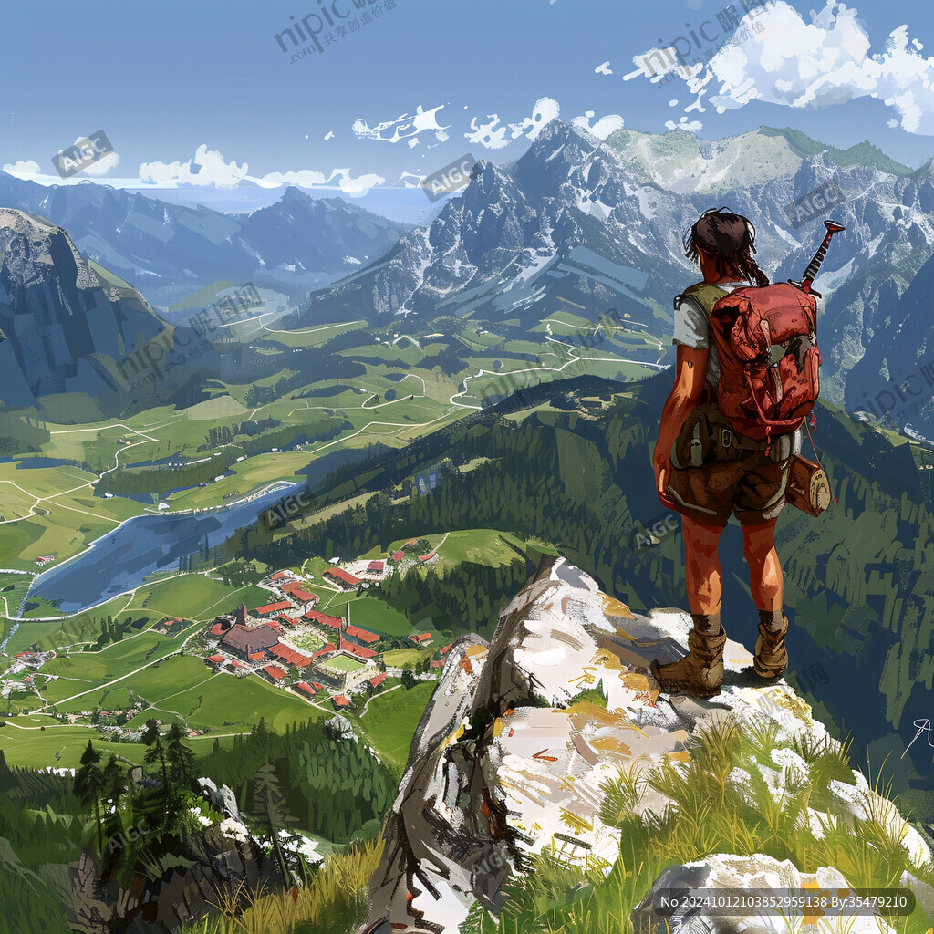 户外旅游探险爬山