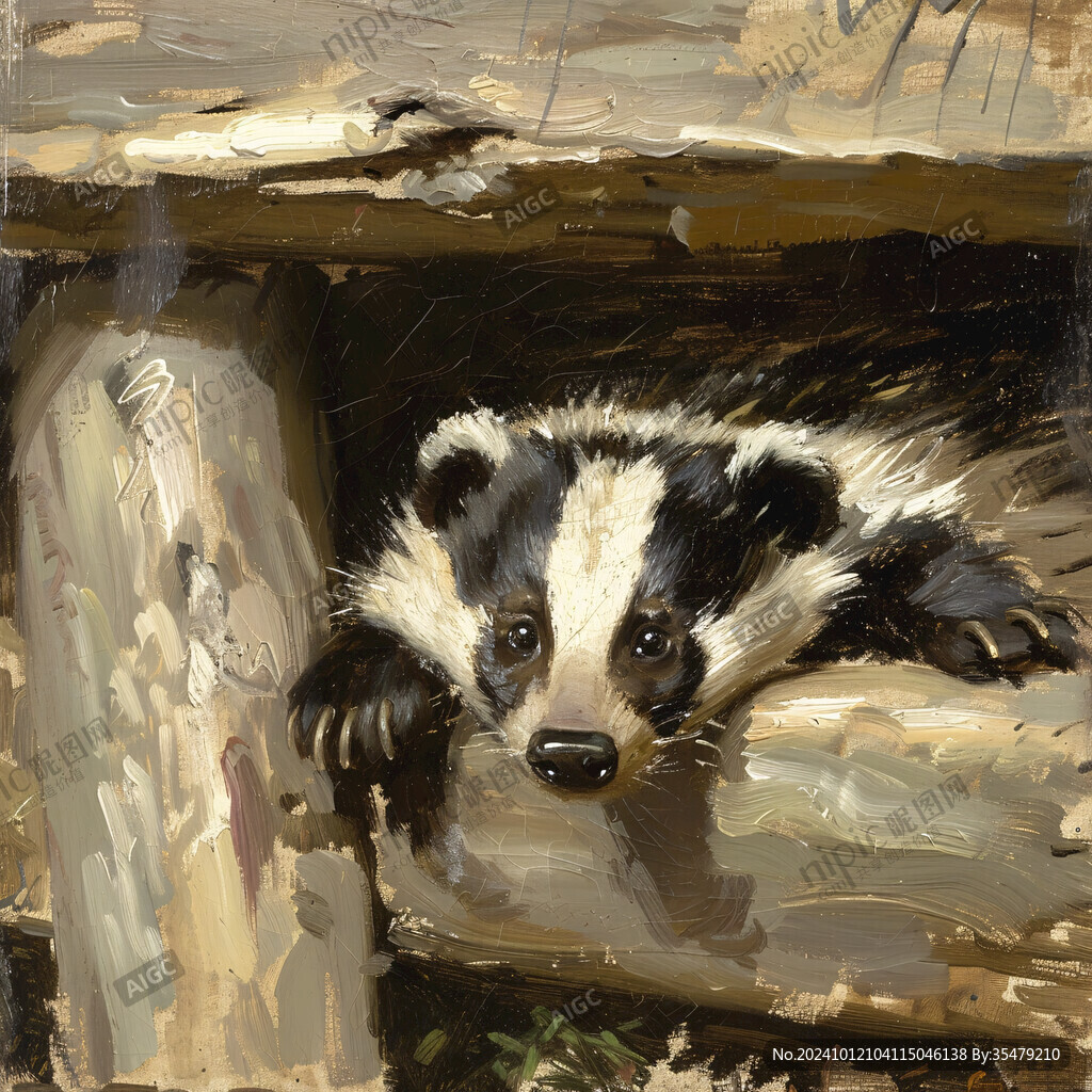 动物水彩画动物油画