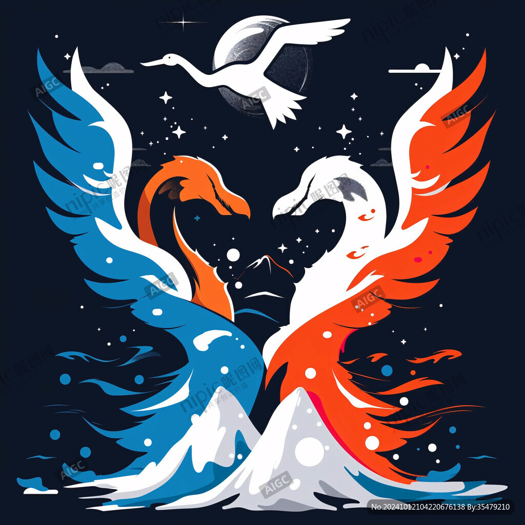 鹊桥素材蓝色鸟