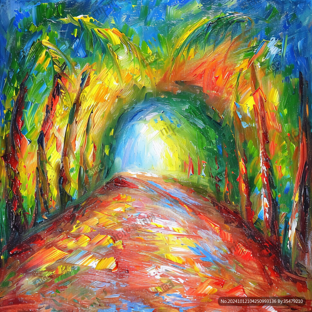 欧式装饰画时光隧道