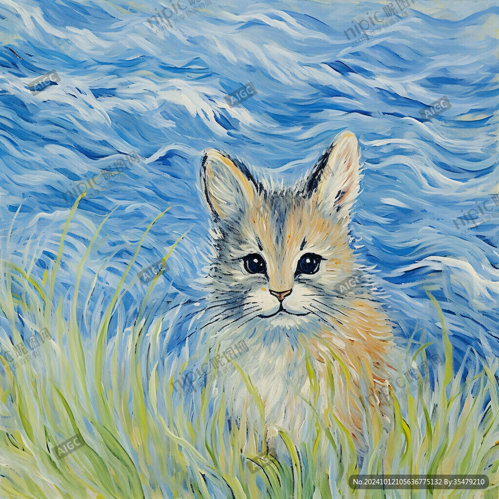 动物水彩画动物油画