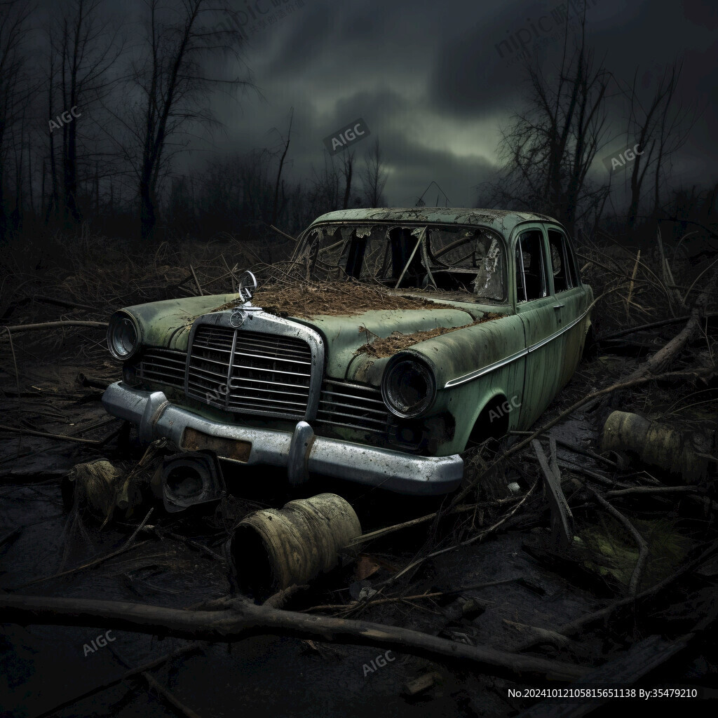 废弃已久的车子