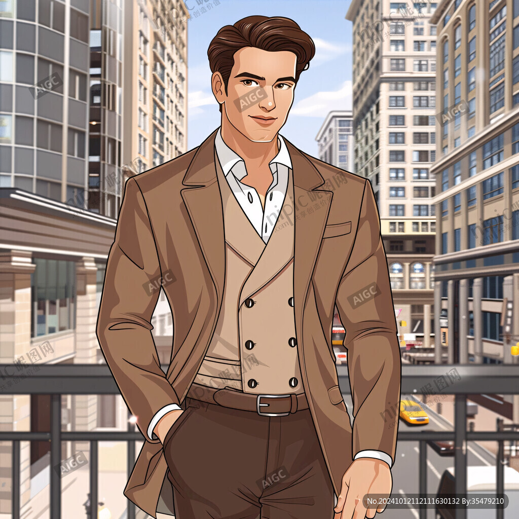 现代好男人手绘