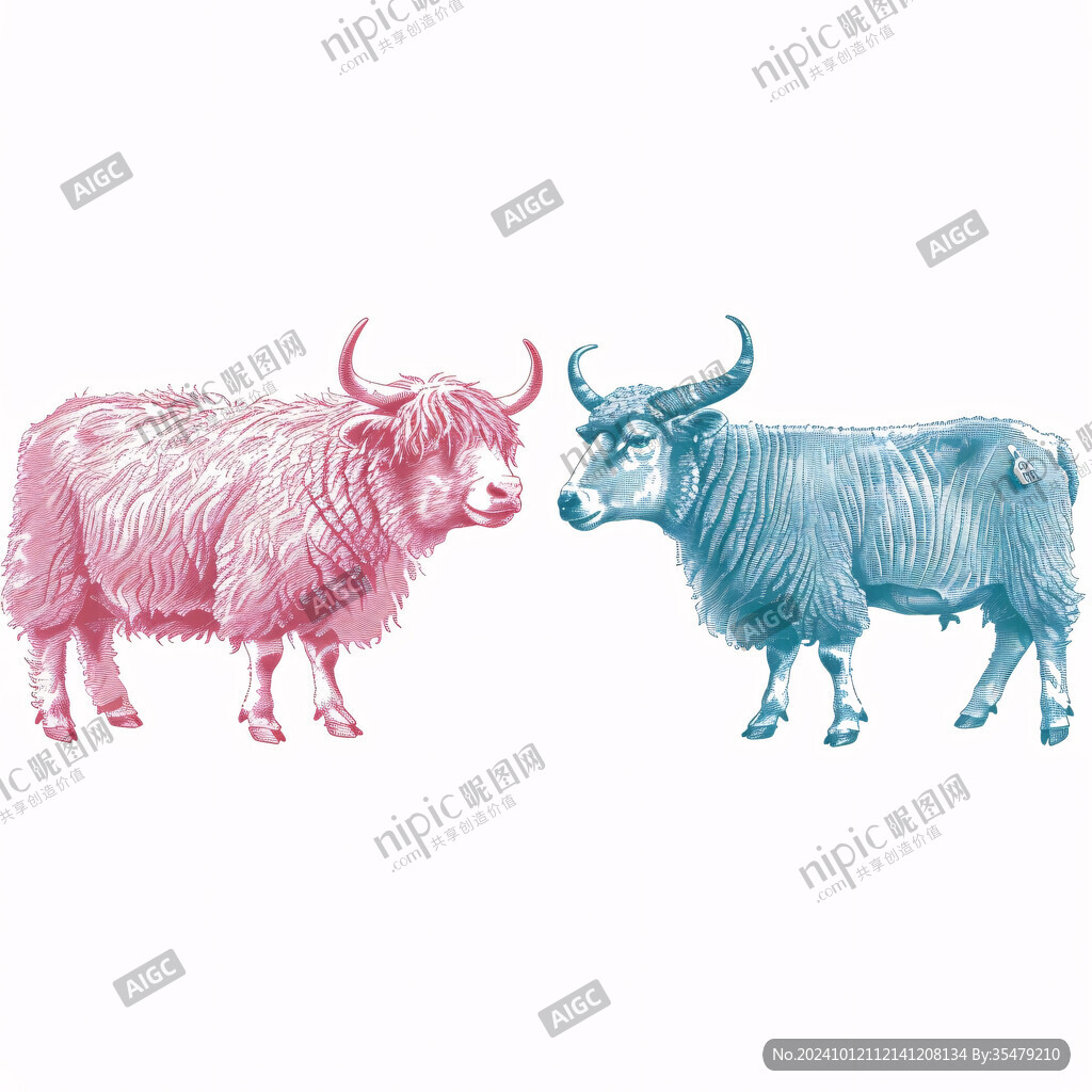 野牦牛插画