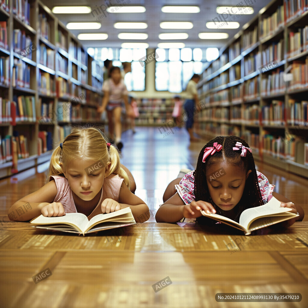 查找书籍的小孩