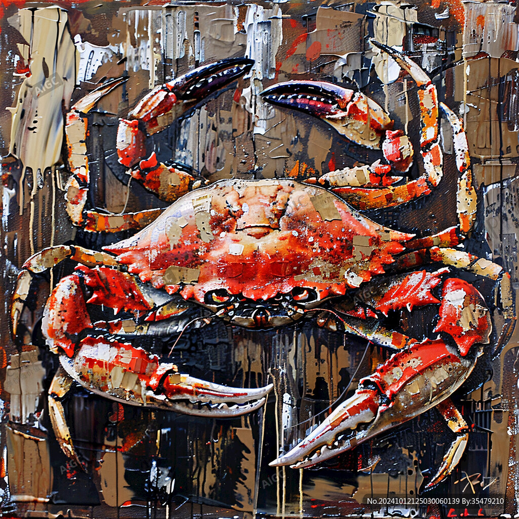 螃蟹装饰画
