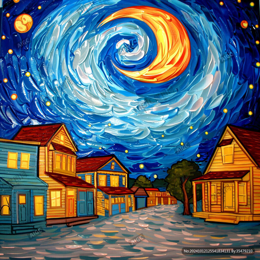 梦幻夜晚立体画