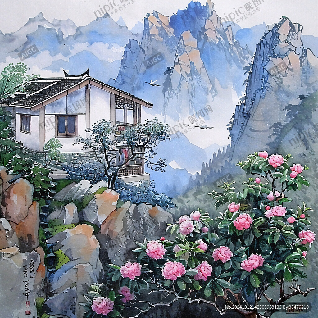 九华山酒店装饰画