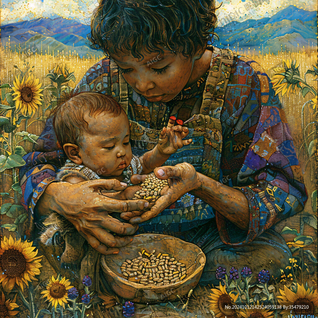 努力工作粮食系列作品