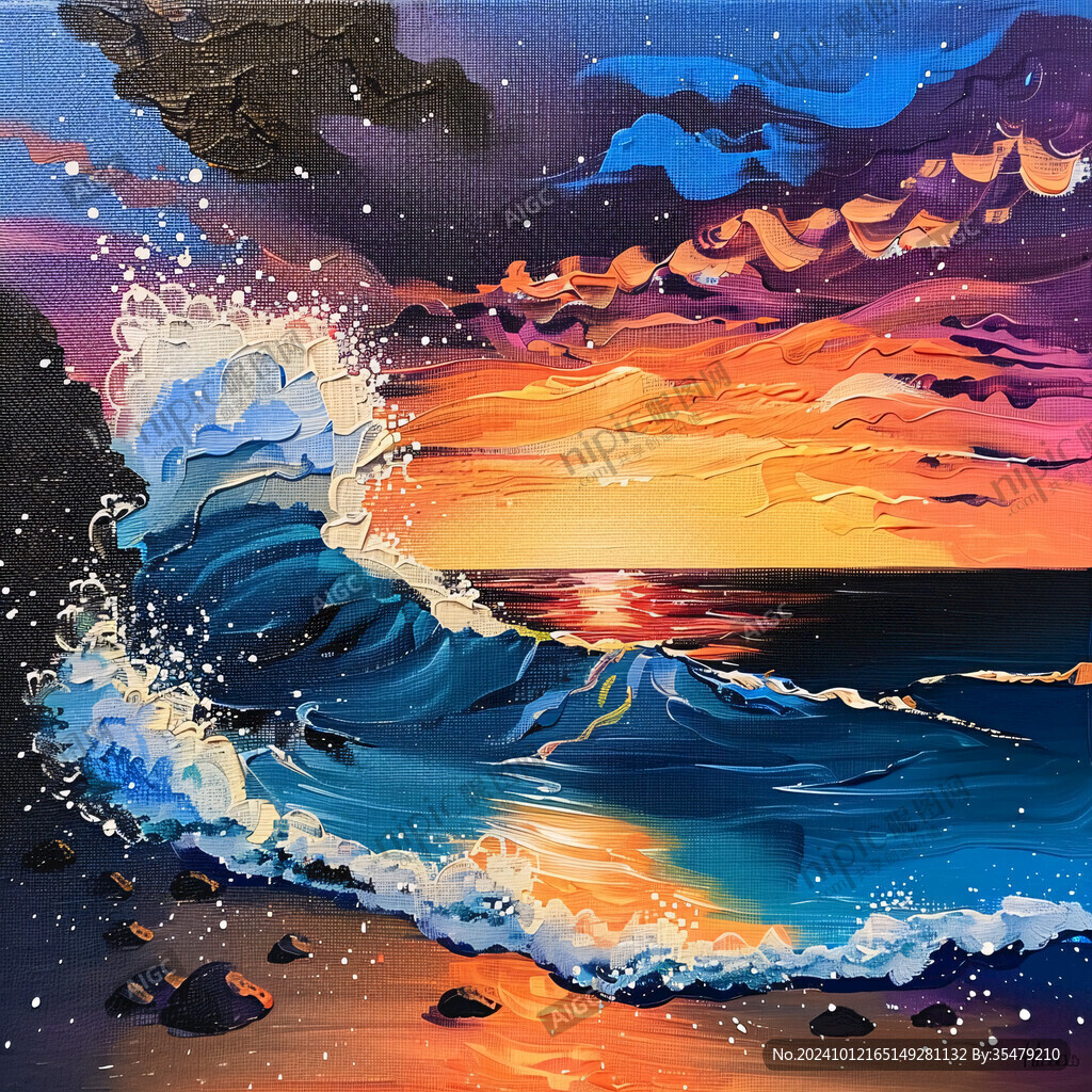 彩色创意海洋流体画