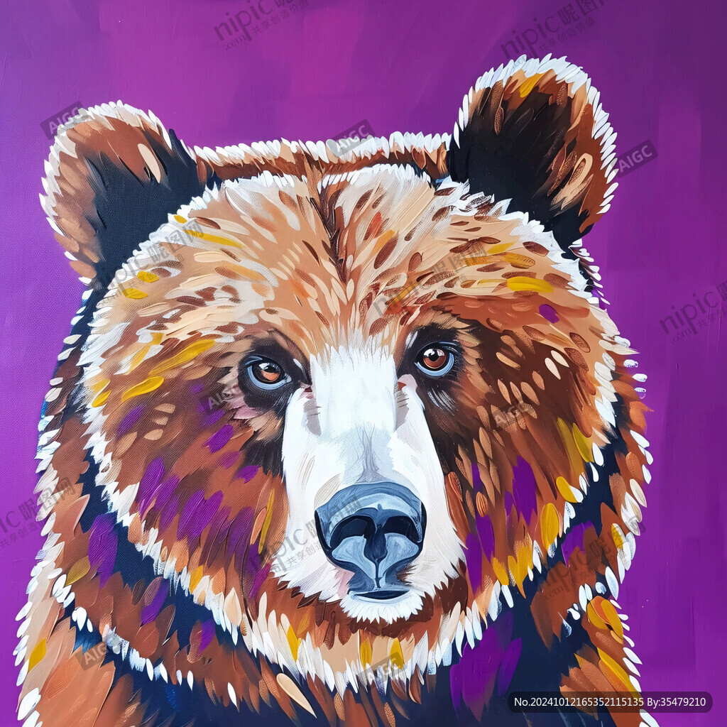 动物水彩画动物油画