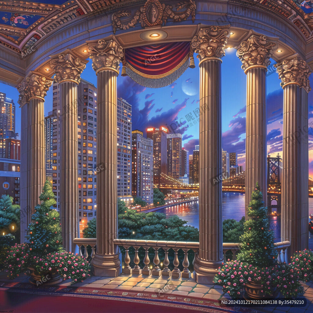 豪门罗马柱古典房地产