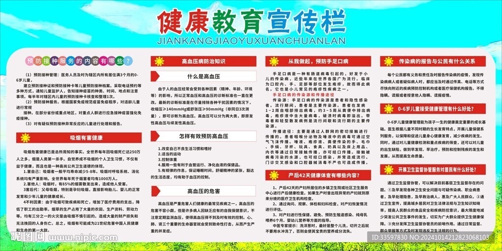 健康教育宣传栏