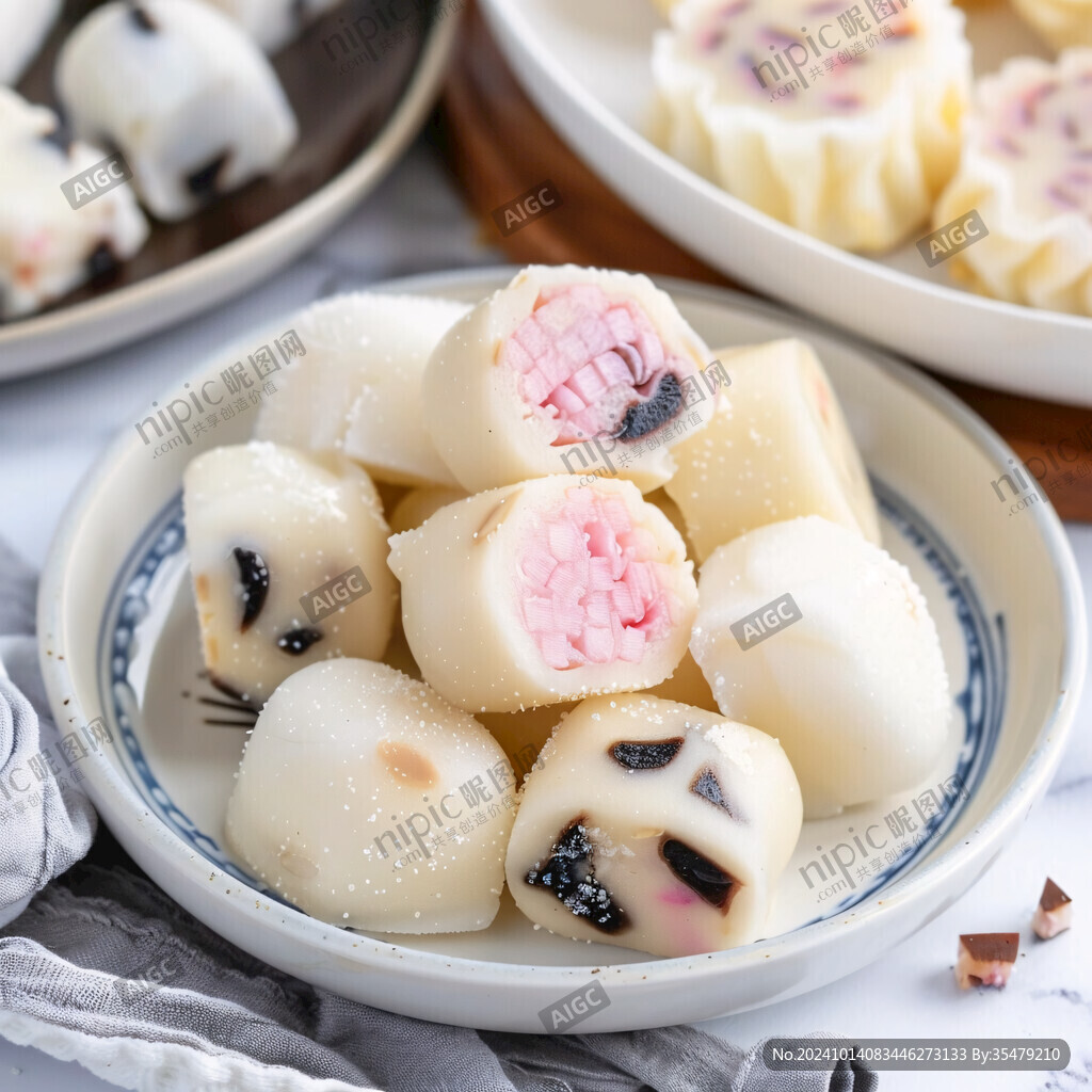 水果色彩山药糕