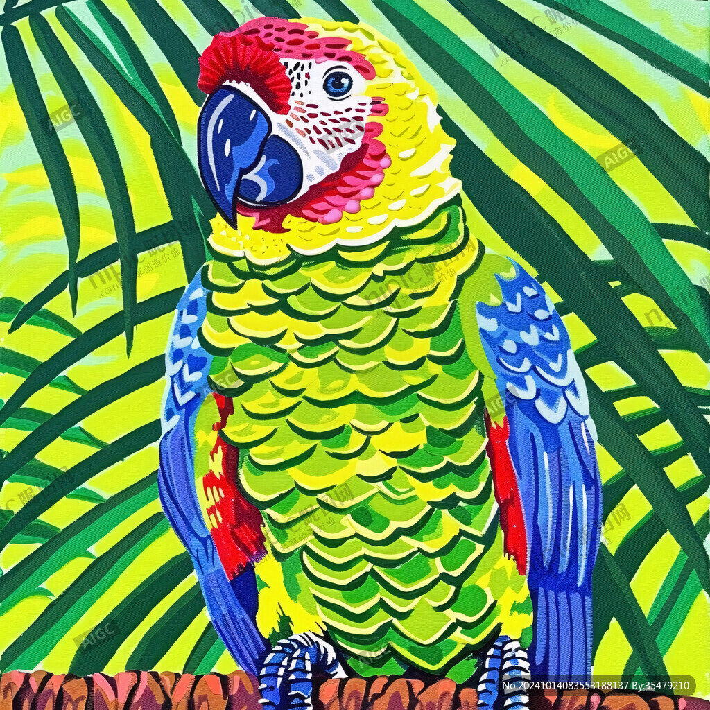 立体画金刚鹦鹉