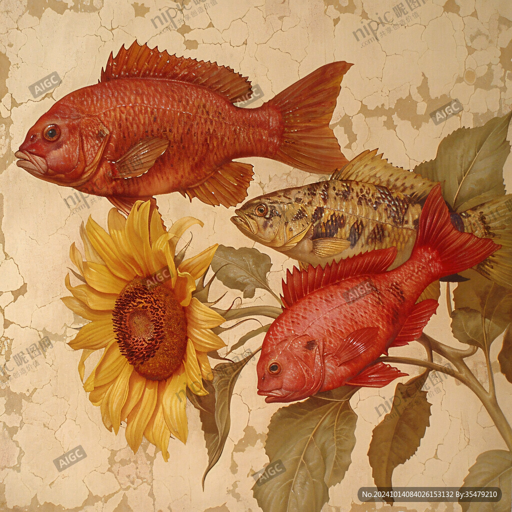 立体画素材金鱼立体画