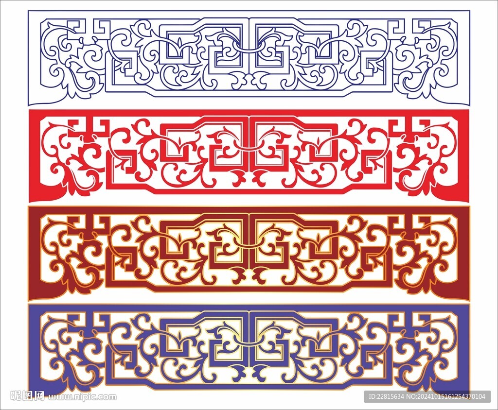 矢量新中式边框