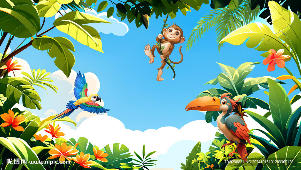 卡通儿童房背景