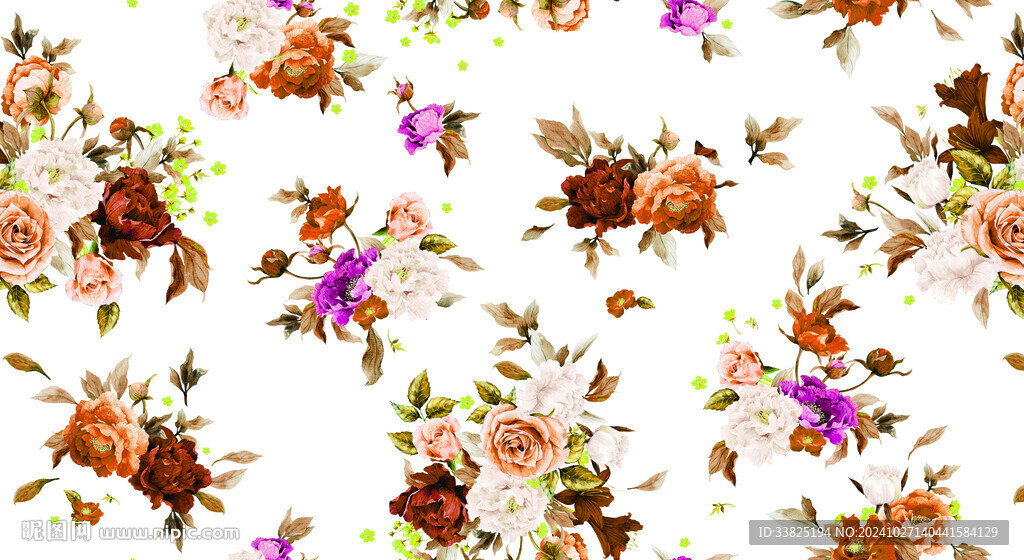 大花 手绘花  小碎花