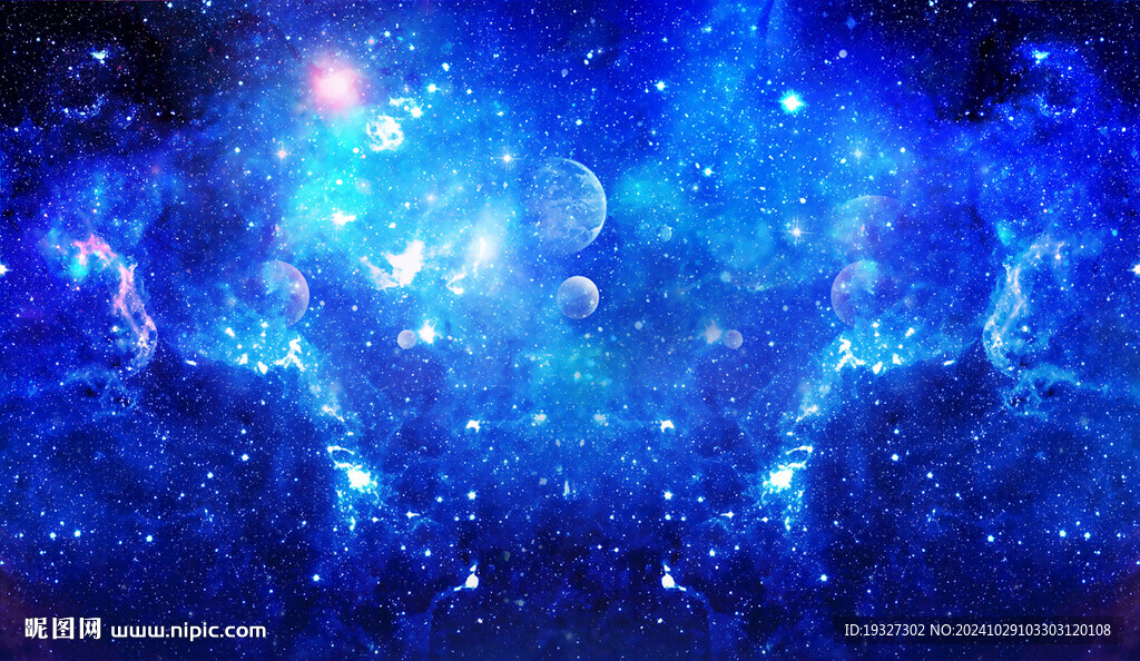 蓝色星空图