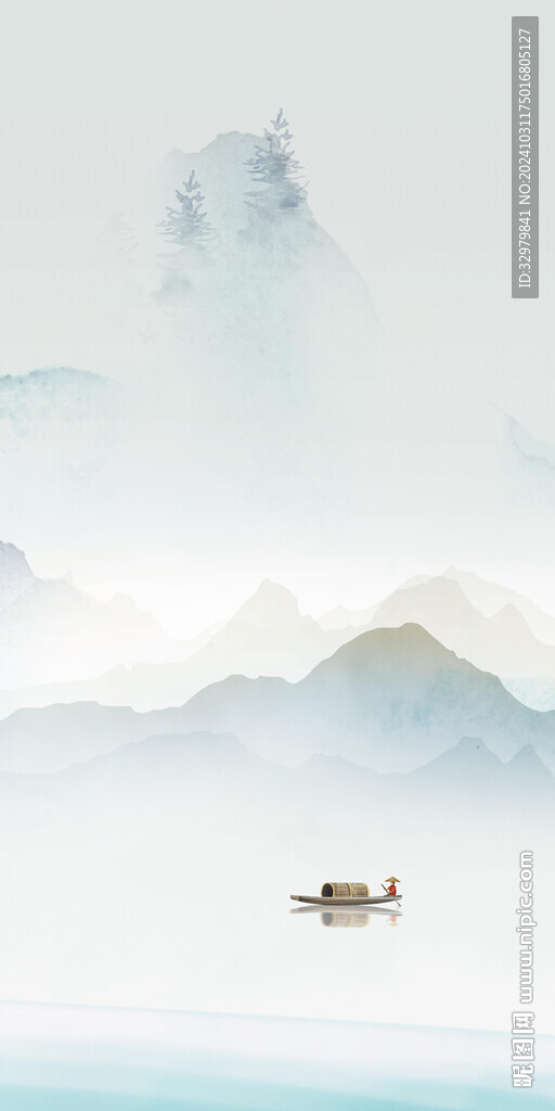 意境 高清山水玄关 TIF分层