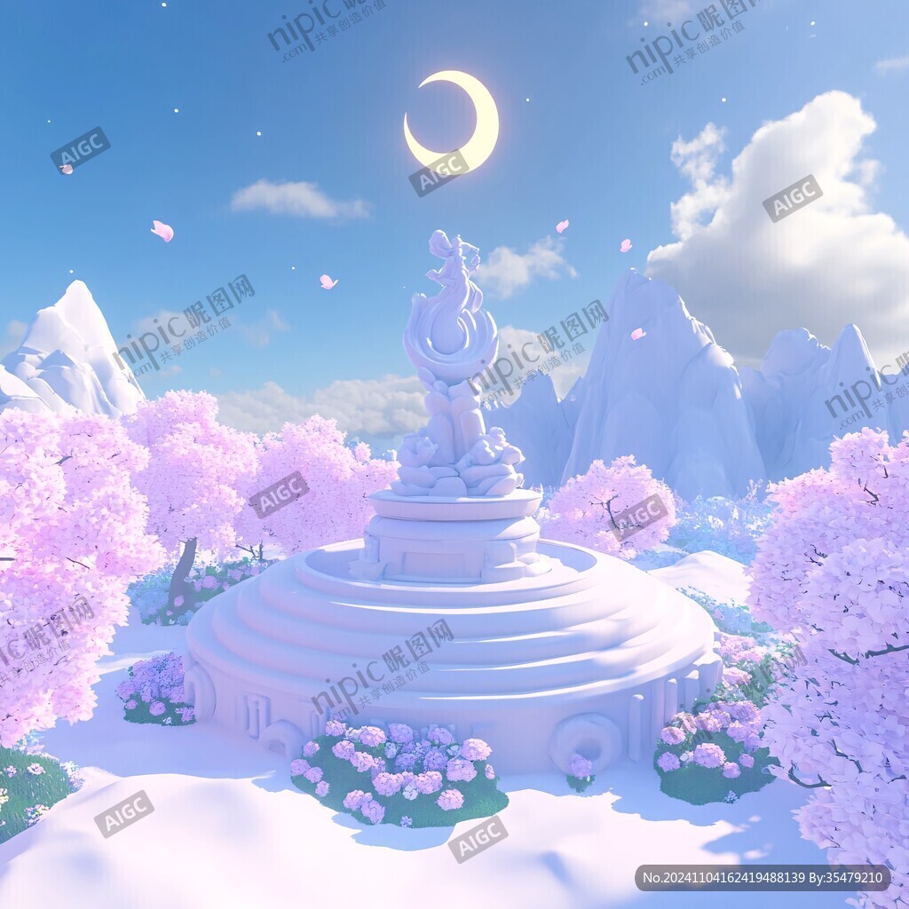 粉色的奇幻风景