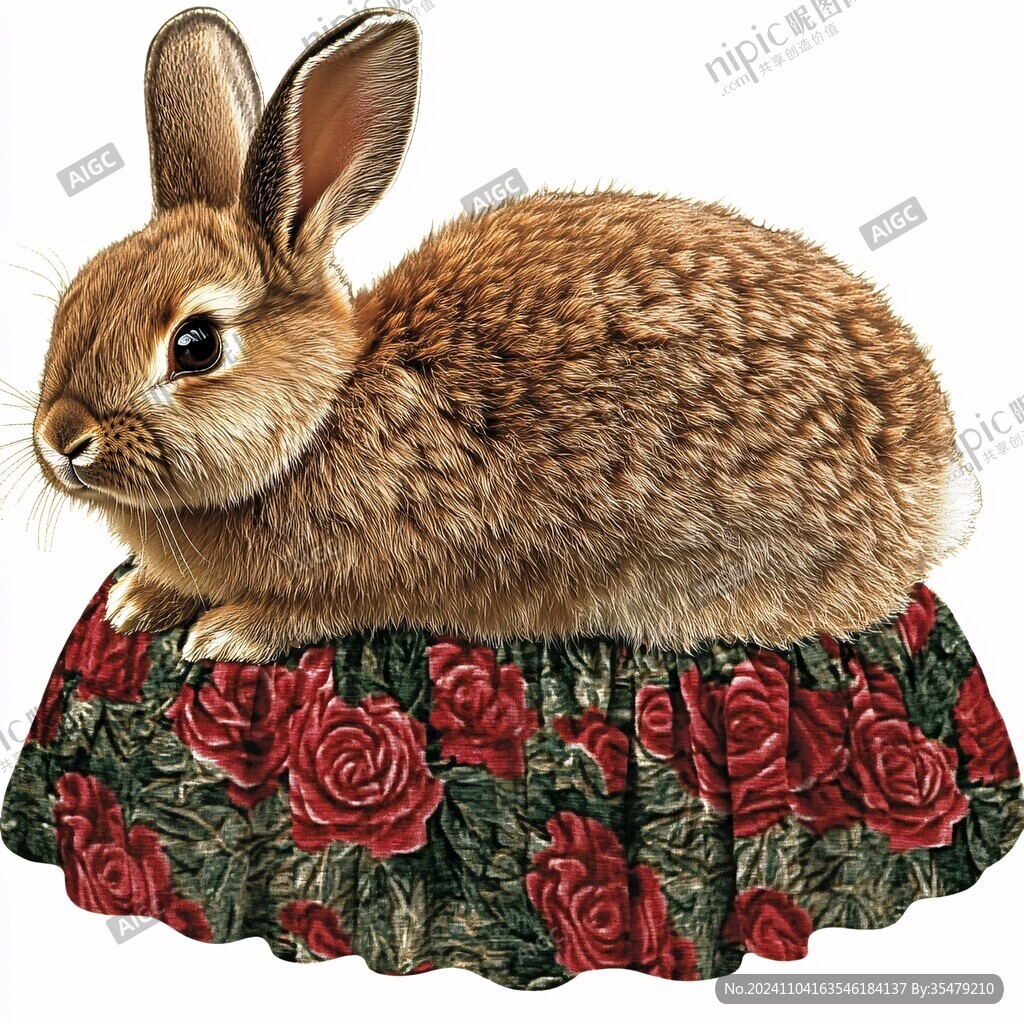 小兔子服装印花