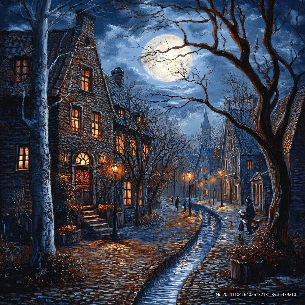 梦幻夜晚立体画