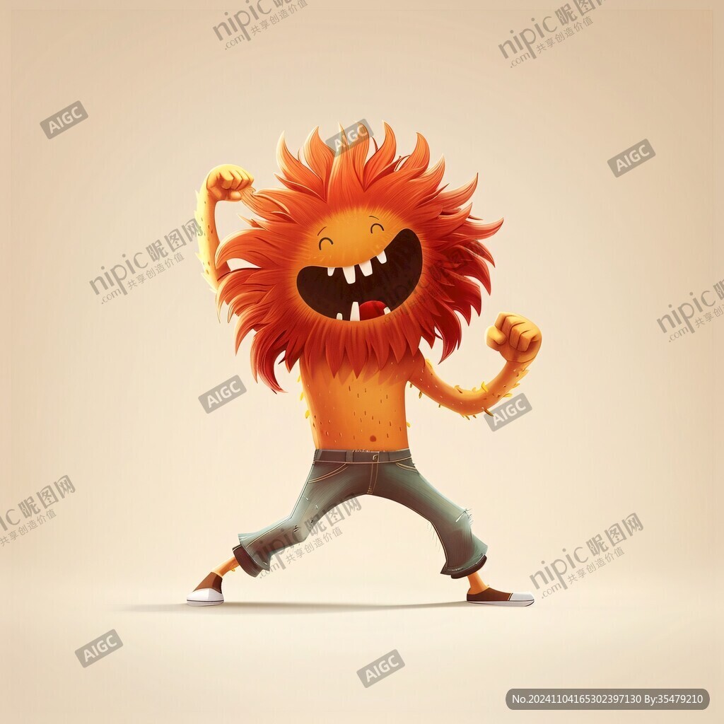 舞狮扁平化设计