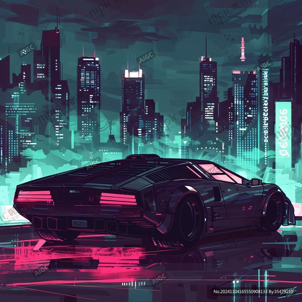 赛博朋克装饰画