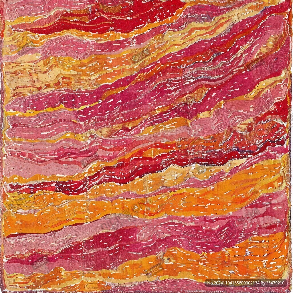 巨幅橙蓝抽象地毯纹