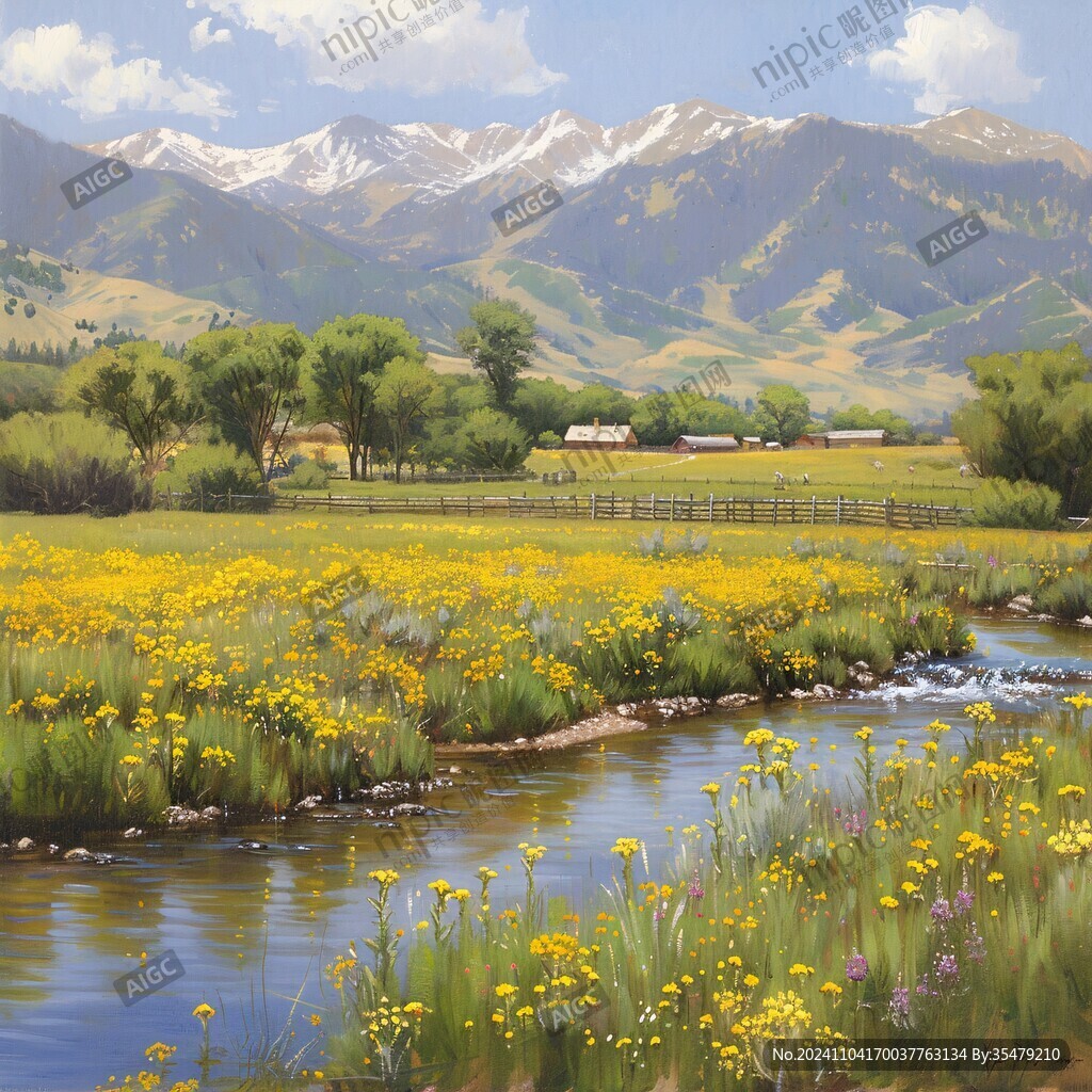 青藏高原油画设计