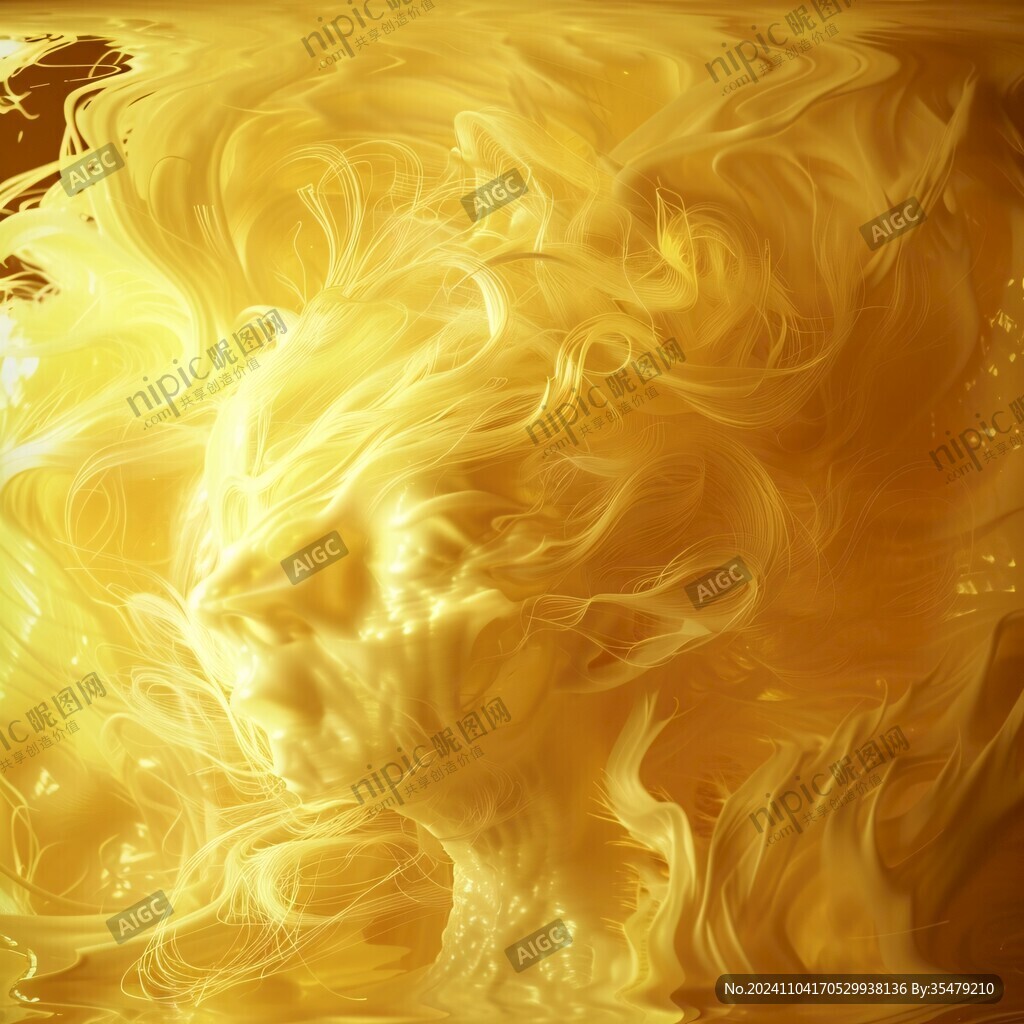 黄金流体艺术画