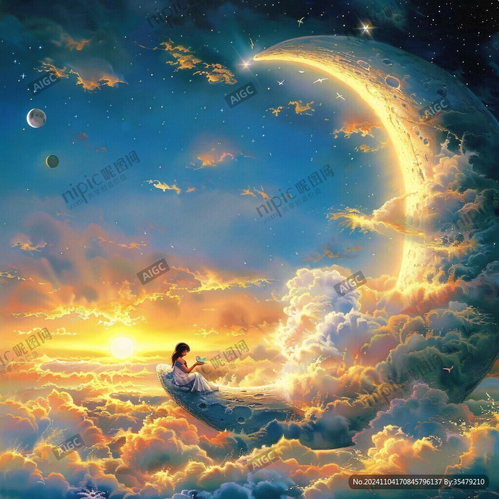 梦幻夜晚立体画