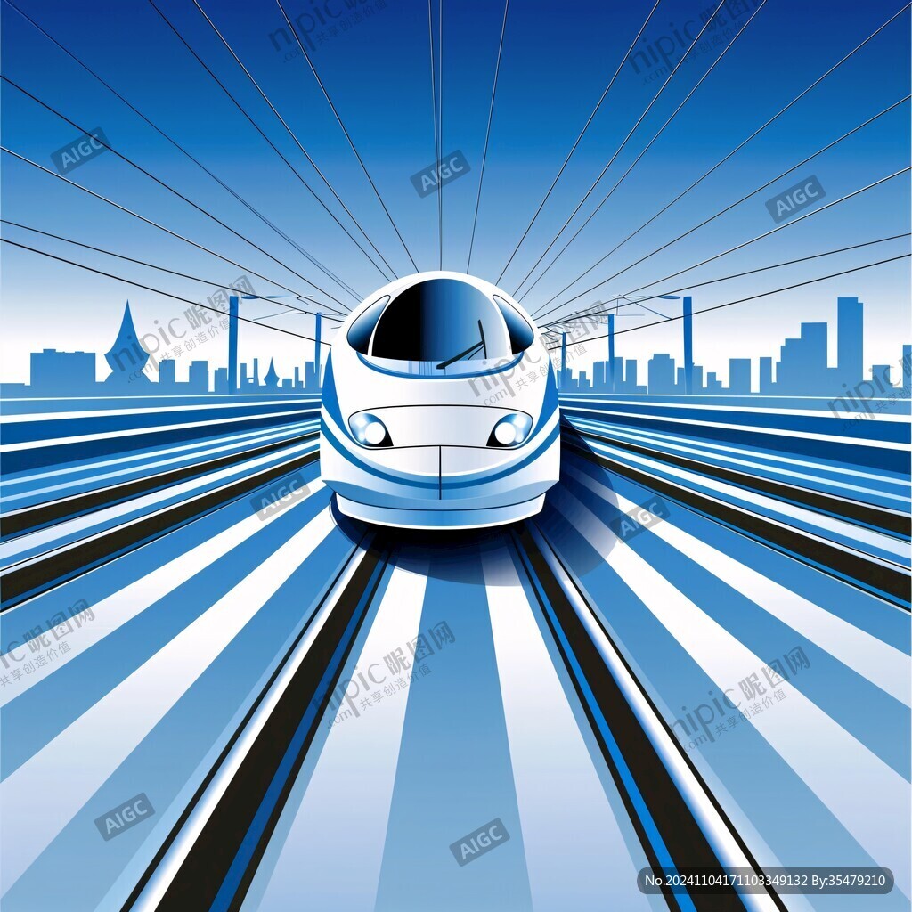 高铁试运行背景海报