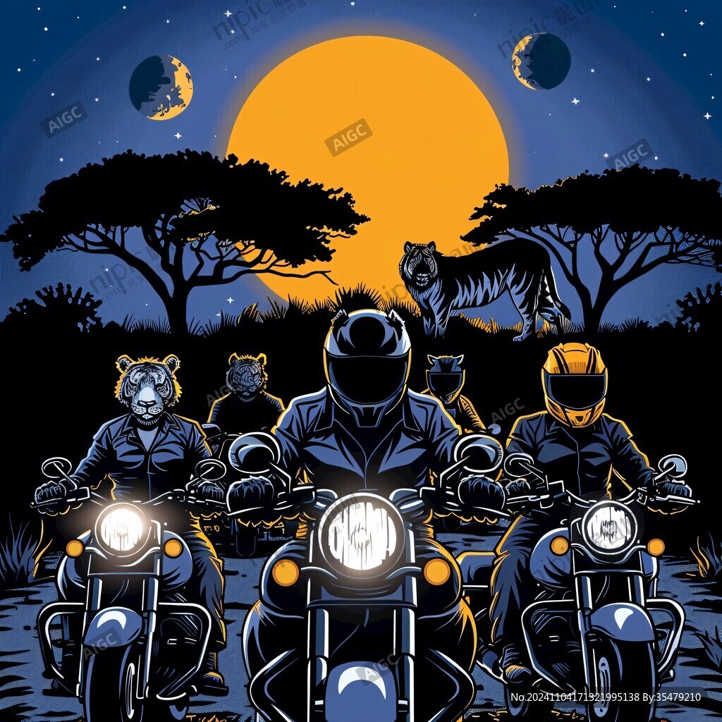 骑摩托车的人群